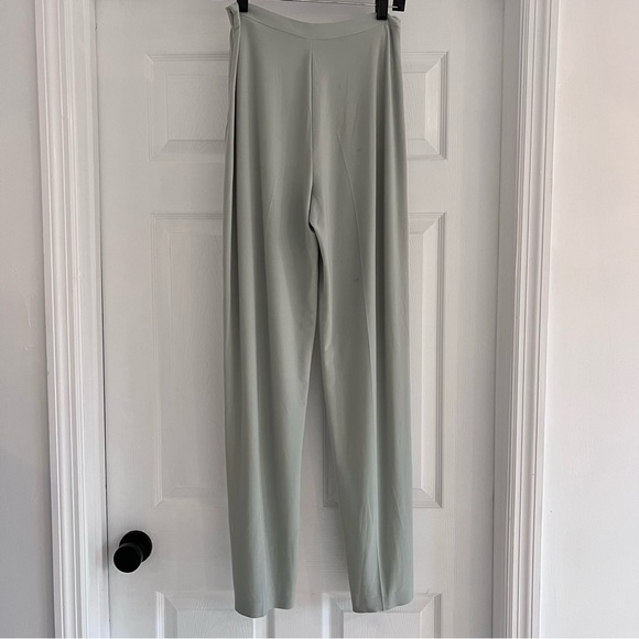 NORMA KAMALI Revolve Sage Green Pleated Dress Pants Trousers S - Picture 8 of 11
